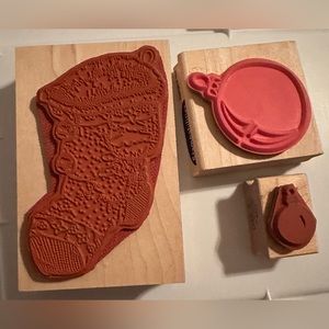 NWT- Christmas rubber stamps.